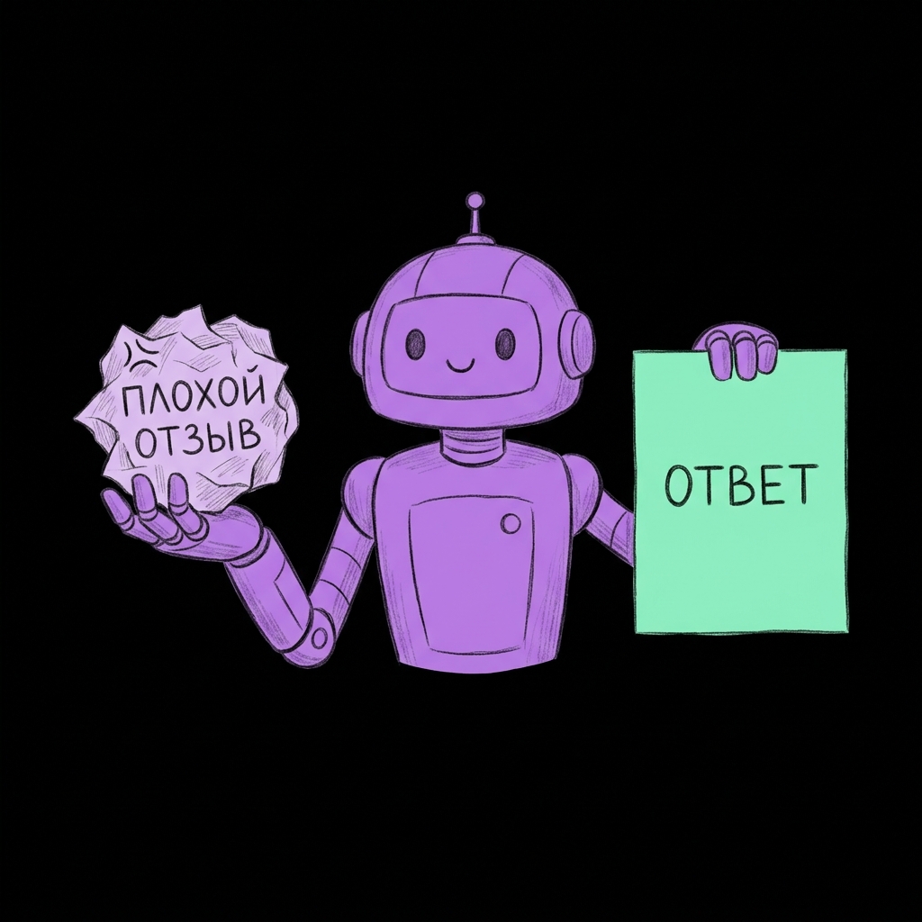 Робот обрабатывает отзыв